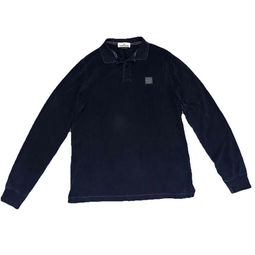 Stone Island Long Sleeve Polo Shirt Men's Size XL Blue
